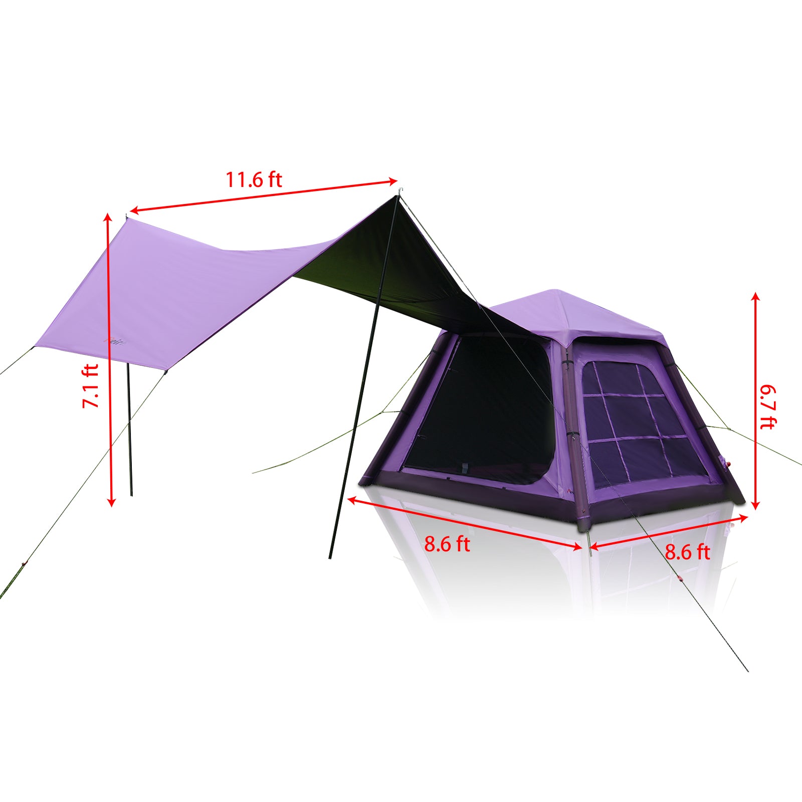 Peirhw Inflatable Tent YUNYI Series No.22 Violet