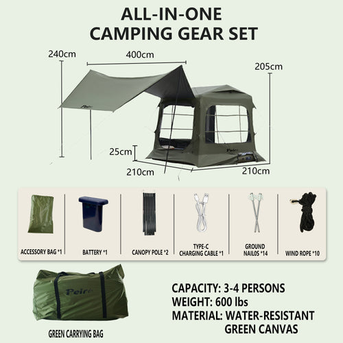 Peirhw Liberty Sleep 3–4 Person Inflatable Tent Bed